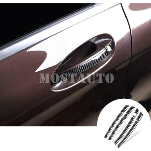 For Benz GLA X156 Carbon Fiber Car Door Handle Cover Trim 2013-2018 8pcs Car Accessories Interior Car Decor Car Trim