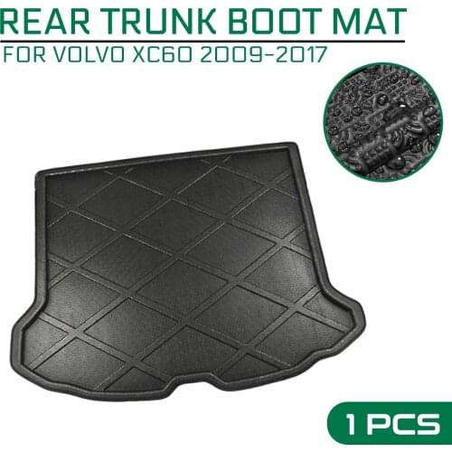 For Volvo XC60 2009-2017 Car Rear Trunk Boot Mat Waterproof Floor Mats Carpet Anti Mud Tray Cargo Liner