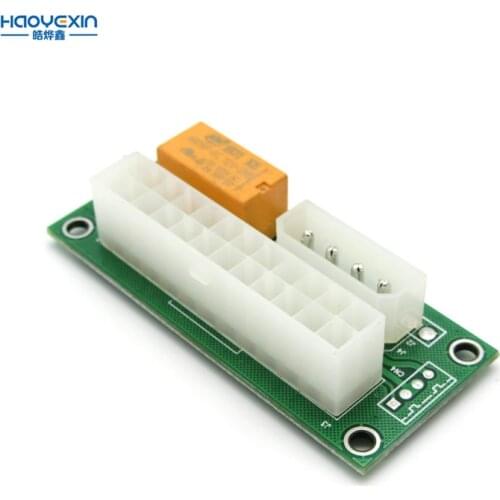 Dual Power Module Supply SATA /Large 4P Connector 24Pin C Multi-Power Circuit Line Miner Computer Sync Starting Control