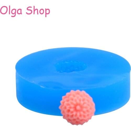 HYL099 8.9mm Mini Flower Flexible Silicone Mold - for Cupcake Topper, Fondant Craft, Candy, DIY Biscuit Baking, Resin, Jewelry