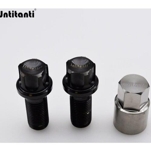 Jntitanti China factory high performance strong Anti-theft ball seat Gr.5 titanium lug bolts M14*1.5*28mm for Audi/VW