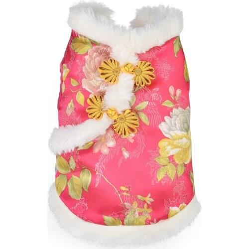 Cute Dog Tang Suit Chinese New Year Pet Dog Clothes Coat Jacket Doggy Puppy Costume Cat Small Dog Yorkshire Chihuahua Clothing