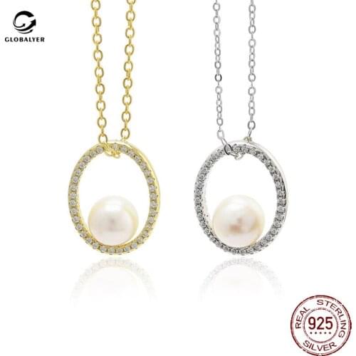 New Korean Fashion Female Pendant S925 Silver Freshwater Pearl Pendant Clavicle Necklace Silver jewelry Free shipping 791