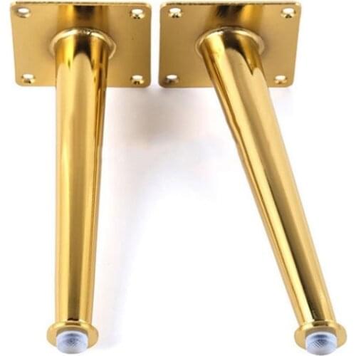 4Pcs Gold Furniture table legs Load 2000 Lbs TV Cabinet Foot Sofa Leg Hardware Cabinet feet Tapered Leg