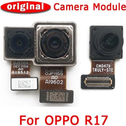 Original Front Rear View Back Camera For OPPO R17 Main Backside Facing Frontal Camera Module Flex Replacement Spare Parts