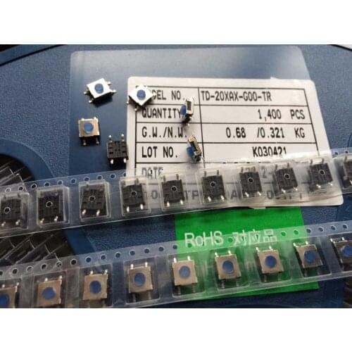 Original new 100% TD-20XAX light touch switch IP67 waterproof and dustproof soft head button silicone rubber keypad 6*6*3.1mm