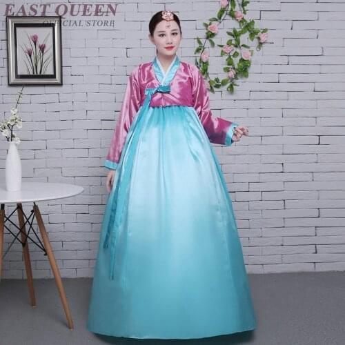 Korean hanbok traditional dress korean wedding dance dress clothing Palace Oriantal Dance Costume For Stage FF940