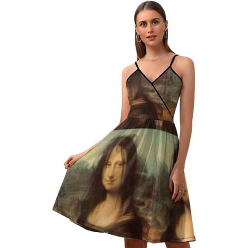 Mona Lisa Dress Suspender Cheap Party Dresses Teen Patterns Polyester Modern One-Piece Dress