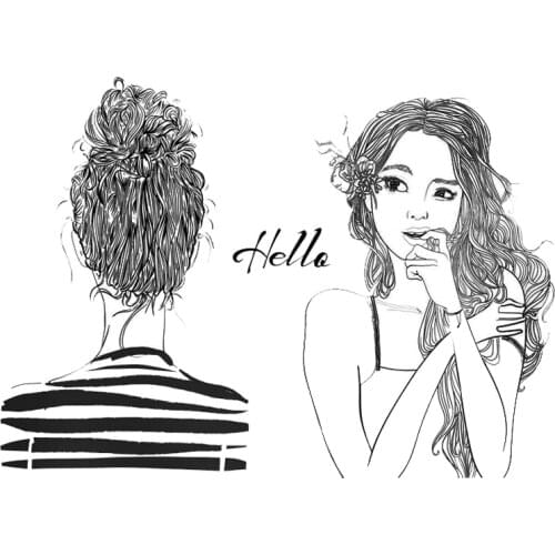 DABOXIBO Back View Girl Clear Stamps Mold For DIY Scrapbooking Cards Making Decorate Crafts 2021 NEW Arrival