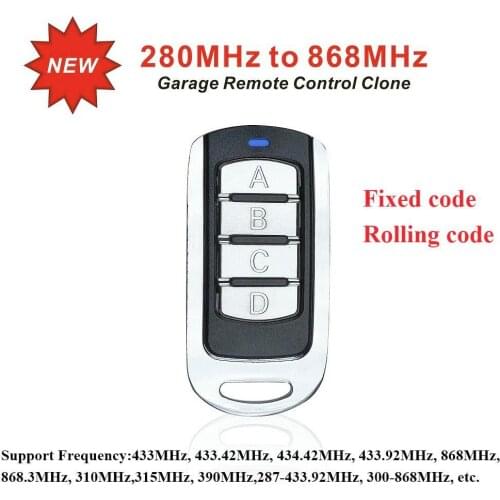 Garage door remote control For Mastercode MV1 Garage Control Command 433MHz 868 MHz gate remote control