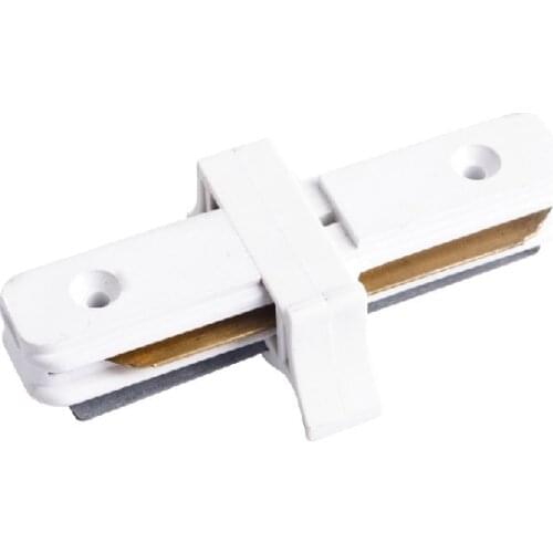 Track light rail connector, 2-wire track fitting