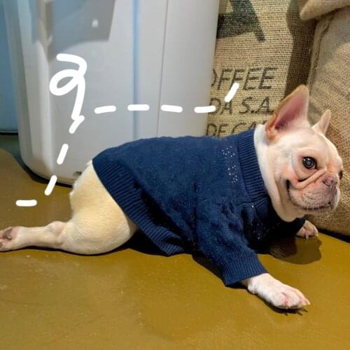 French Bulldog Sweater Jumper Pet Dog Clothes Winter Warm Hoodie Jacket Coat for Small Medium Dogs Pomeranian Chihuahua AQC37