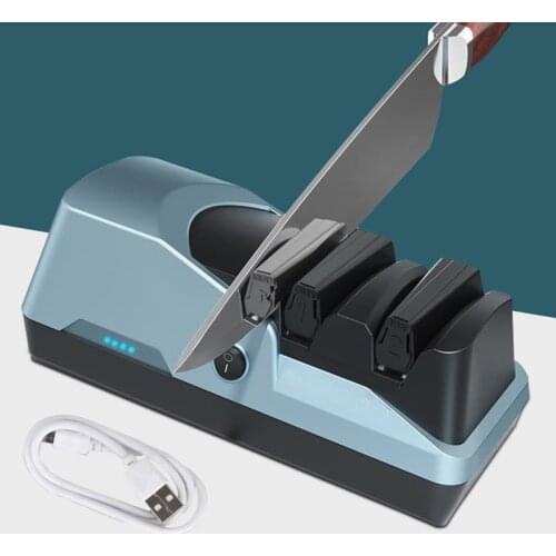 USB Rechargable Knife Sharpener Electric Professional Sharpener Stone Automatic Grinding For Knives Sharpening Kitchen Tools New
