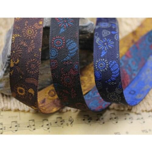 Three-color sun flower lace ribbon 10ydx20MM embroidery national polyester woven jacquard ribbon trim DIY handmade accessories
