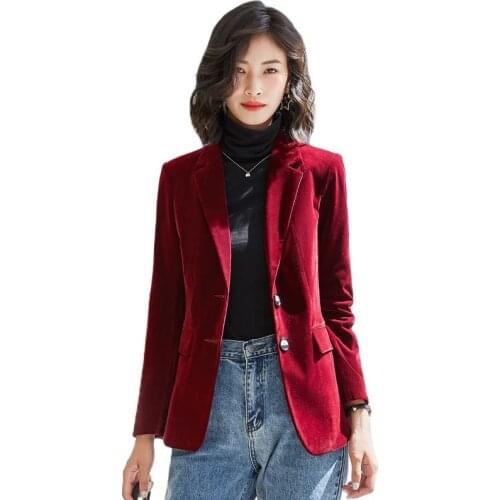 Женские бархатные пиджаки XMGOLONG China At AliExpress