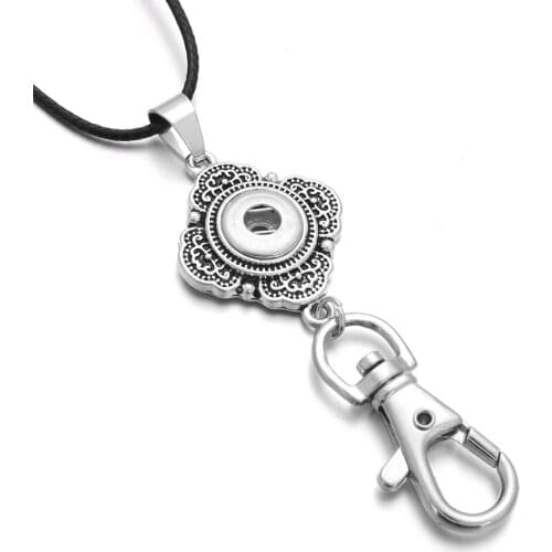 Snaps Jewelry Vintage Metal 12mm Snap Button Pendant Necklace for Women Girls Gifts Button Necklace Jewelry