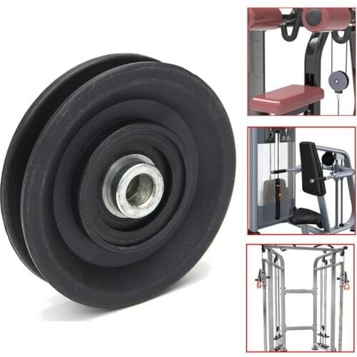 1PC Φ90 Iron Powder Pulley Metallurgical Force Pulley Guide Wheel Special Bearing Pulley Wheel Fitness Equipment Accessory