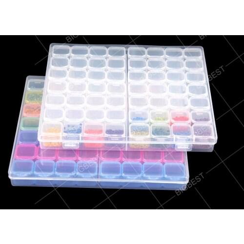112Gird Plastic Diamond Painting Accessories Container Storage Box Diamant Painting Holder Diamond Mosaic Embronience Box