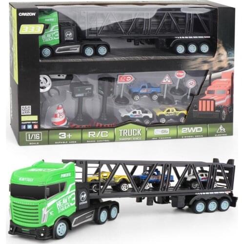 2.4g Mi RC Container Truck 1/16 Tractor Toy Transport Truck Toy Excavator Model Tractor Toy Dump Truck Model Car Toy