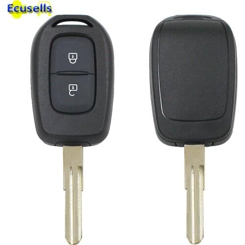 2 Button Remote Key Shell Case Fob for Renault Duster Dokker Trafic Master Twingo Clio 4 Logan 2013-2017 uncut blade