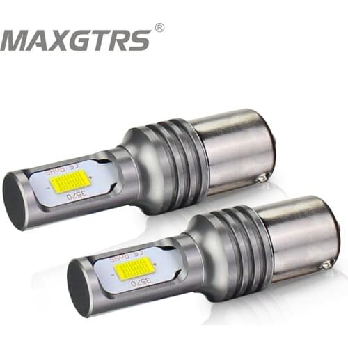 2x PY21W LED 1156 BAU15S LED Bulbs Car Lights 72W Turn Signal Reverse Brake Light Canbus R5W CSP LEDs 12V 24V Automobiles Lamp