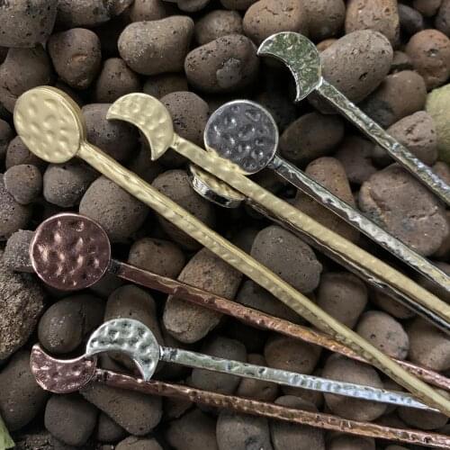 2pcs/lot Moon Phase Hair Sticks Full /Lunar Moon Hair Sticks Wicca jewelry scarf gothic pagan Witchcraft Accessories gift