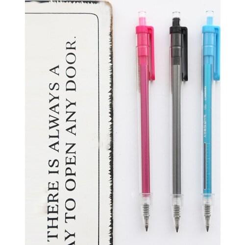 3pcs BZNVN Office Stationery of simple transparent press bullet neutral Pen For Writting pen 0.5mm Office