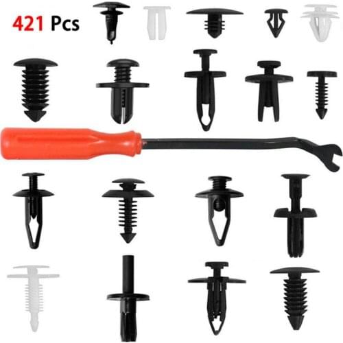 Car Accessories 421pcs Auto Fastener Clip Mixed Car Body Push Retainer Pin Rivet Bumper Door Trim Panel Retainer Fastener Kit
