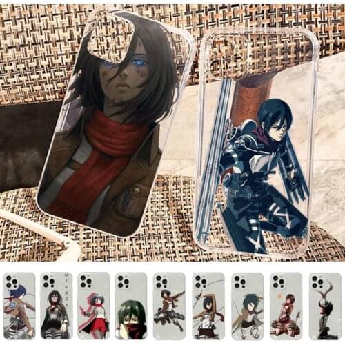 Attack On Titan Mikasa Ackerman Phone Case for iPhone 11 12 pro XS MAX 8 7 6 6S Plus X 5S SE 2020 XR case
