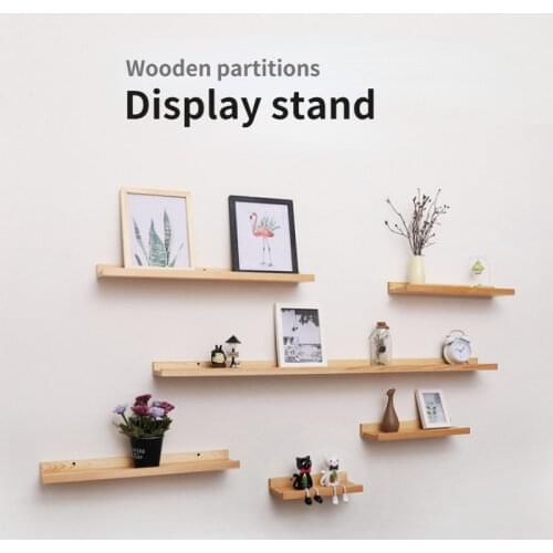 Wooden Partition Display Stand Bedroom Living Room Decoration Shelf Book Ornament Display Stand Wall Mounted Shelves