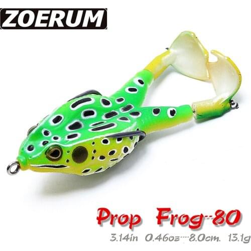 Jigging Wobblers Fishing Lures Saltwater Topwater Lures Fishing New 2020 Silicone Artificial Double Propeller Frog Soft Bait