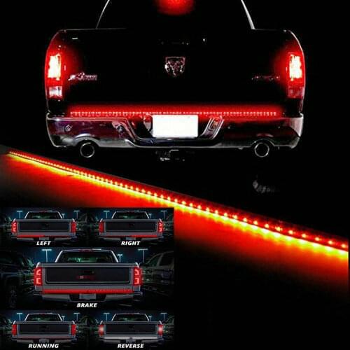 60" Flexible LED Car Truck Tailgate Light Bar 12V 22W Running/Brake/Reverse/Signal/Rear Strip Light Lamp for Audi Q3 Q5 Q7