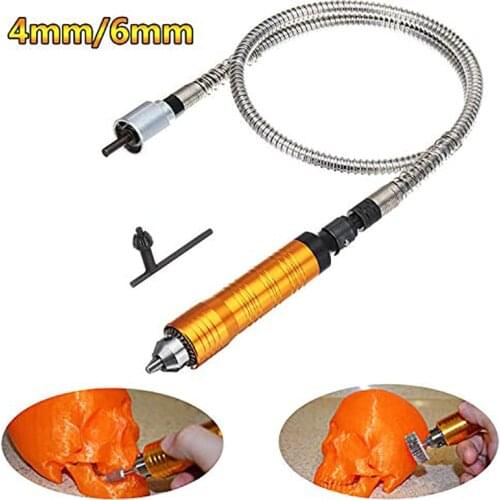 6mm Flex Shaft Power Tool Electric Drill Stainless Steel Handle Flexible Shaft Chuck Separate Mini Grinder For Dremel