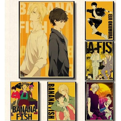 Classic Japanese Anime Banana fish 02 Retro poster For Home/Bar decoration Kraft Poster Painting Wall Decals