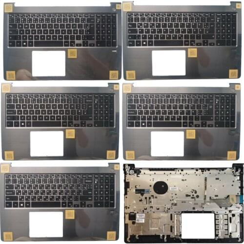 New Laptop RU Russian/UK/Latin LA/German GR/Brazil BR Keyboard for Dell Vostro 15-5000 5568 V5568 with Palmrest Upper Case Cover