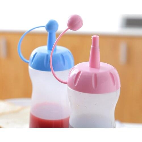 Kitchen Accessories Plastic Squeeze Bottle Dispenser 8oz For Salad Dressing Sauce Vinegar Oil Ketchup Cooking tools