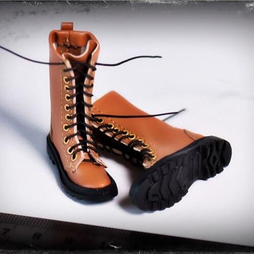 1/6 Scale Soldier Toy Model Trend Strap High Leather Boots Top, Suitable for 12' Movable Doll Collection Model Accessories