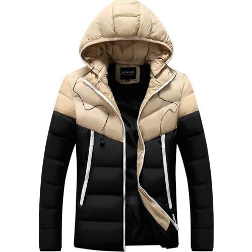 2019 New Autumn Winter Male Big Size Cotton Padded Jacket Men Casual Thicken Warm Windbreak Outwear Hooded Varsity Coat 4XL