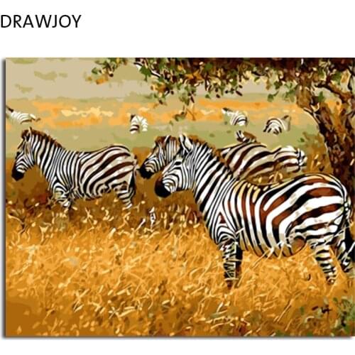 DRAWJOY Framed Picture Painting & Calligraphy Landscape DIY Painting By Numbers Home Decor For Living Room Wall Art