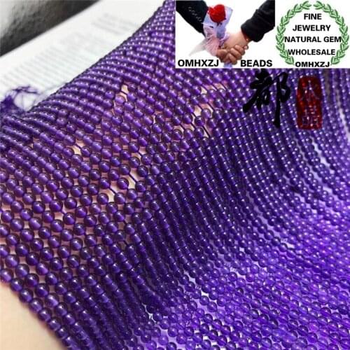 OMHXZJ Wholesale ZB329 6mm DIY Bracelet Necklace Jewelry Making Accessories Components Natural Stone Fine Amethyst Round Beads