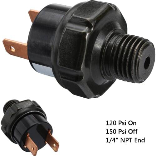 Air Compressor Tank Pressure Control Switch Heavy Duty Switches 120 PSI ON- 150 PSI OFF Air Ride Suspension 1/4" NPT End