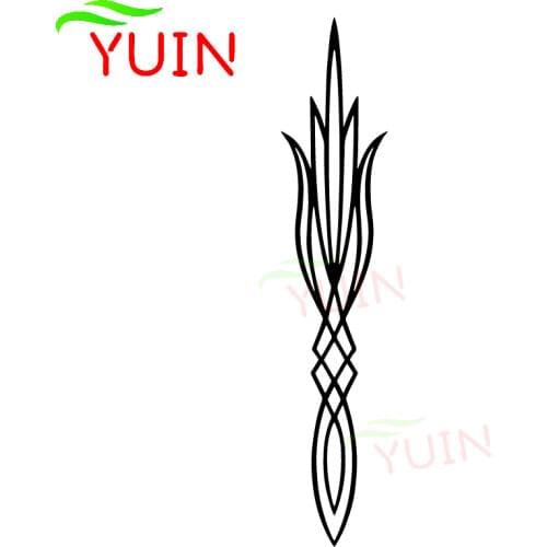 Pinstripe Art Personality Full Body Decoration Car Sticker Fashion PVC Waterproof Sunscreen Decal Black/White/Red/Laser/Silver