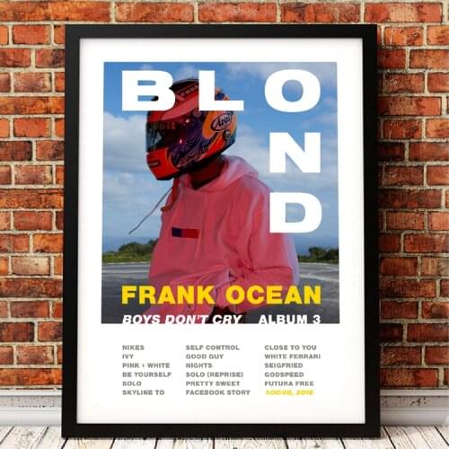 North American rapper Francis Lonny Poster Bar Room Wall Art Prints Rapper Music Album Cover Blond Posters Canvas Painting Decor