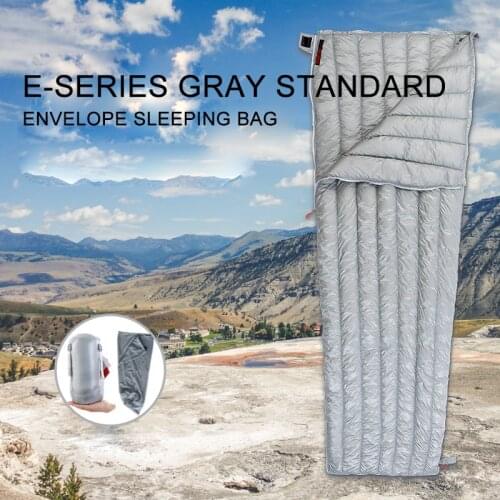 AEGISMAX Outdoor Camping E Series Hiking 800FP White Goose Down Envelope Three-Season Adult Nylon Sleeping Bag