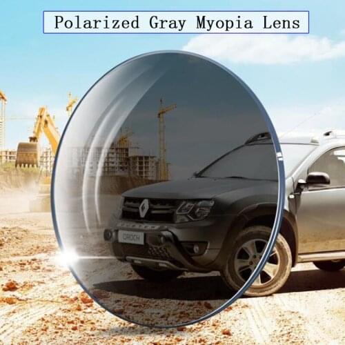 Customize Polarized Gray Myopia Sunglasses Lens Driving Travel Outdoor Nearsighted Glasses Lens Custom Optical Prescription Lens