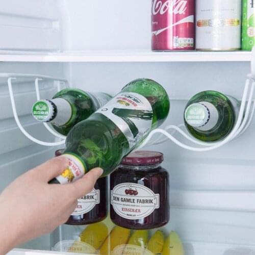 Fridge Organizer Kitchen Spacer Layer Storage Beer Rack Shelf Refrigerator Bottle Rack Wine Holder Basket Pantry Cabinet Rack