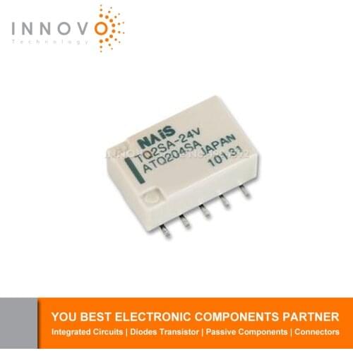 2pcs/lot TQ2SA-24V Signal Relay 24VDC DPDT 2A TQ Series SMD Non Latching Free shipping New original