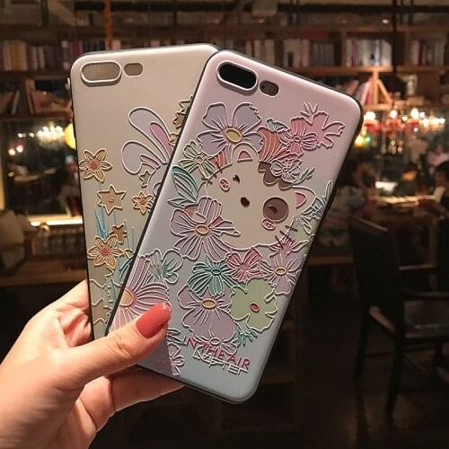 Embossed Phone Case for iPhone 11 12ProMax X XR XSMAX 6 7 8Plus Capa Animal Cat Rabbit Penguin Lion Soft TPU Back Cover Coque