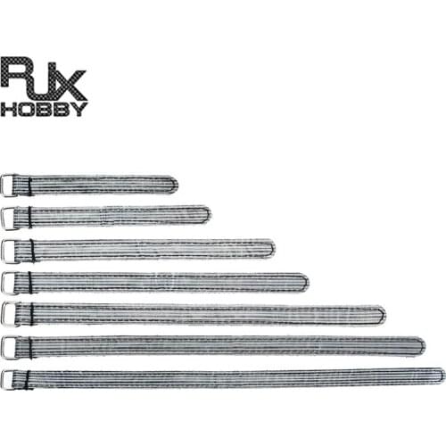 RJX HOBBY Alloy Buckle Battery Tie Down Strap Black 100/120/150/180/210/250/300mm Lenght 12mm Width for FPV Racing Drone Parts