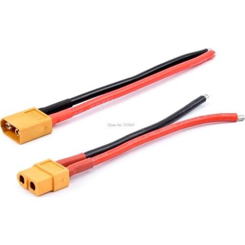 XT60 Battery Male Female Connector Plug with Silicon 14 AWG Wire for 7.4v 11.1v 14.8v 22.2v battery
